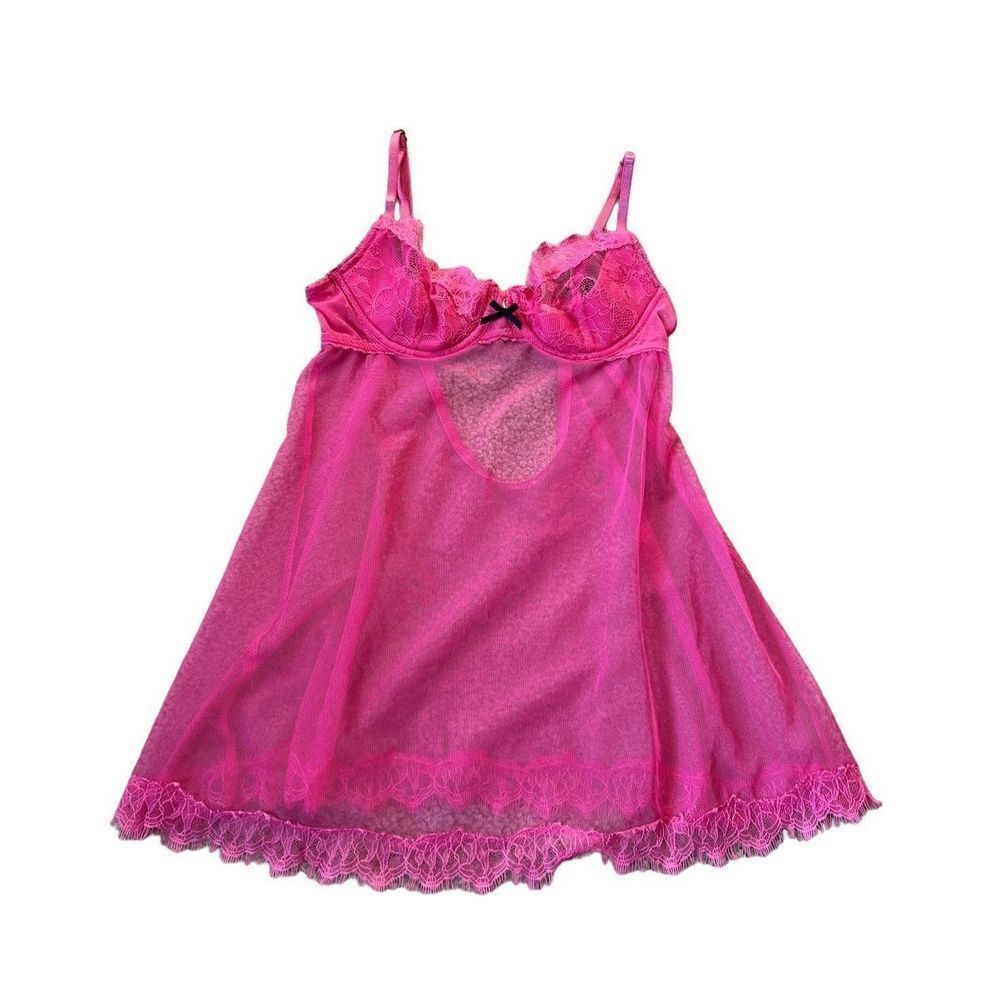 Victoria’s Secret Hot Pink Teddy Lingerie size 34A